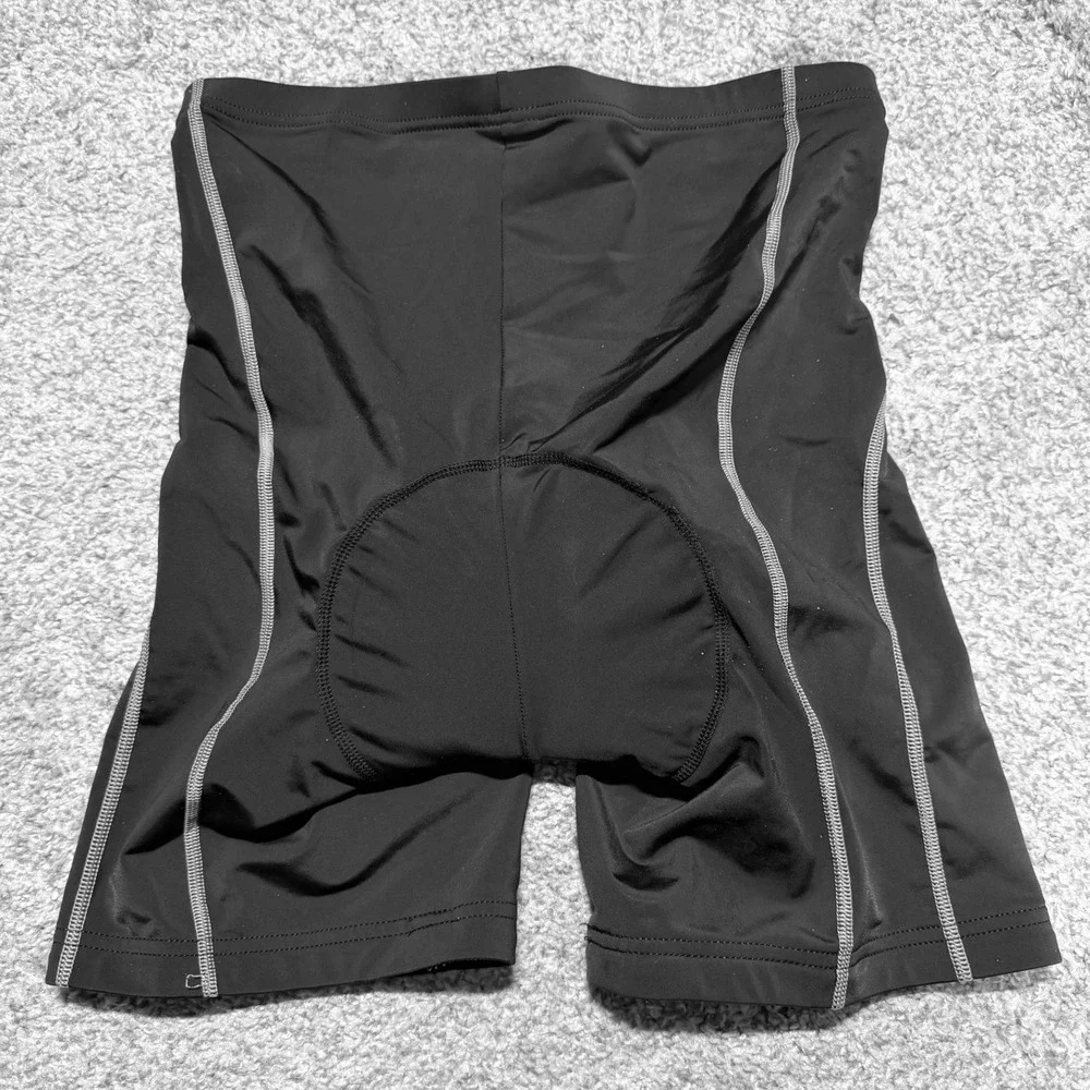 RavX Cycling Shorts Mens L Black Padded Biker Compression Athletic Performance